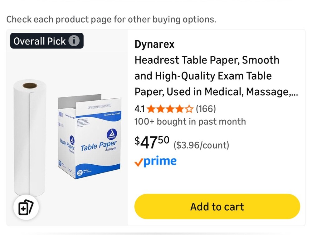 Folding Medical Exam Table with Paper Covers