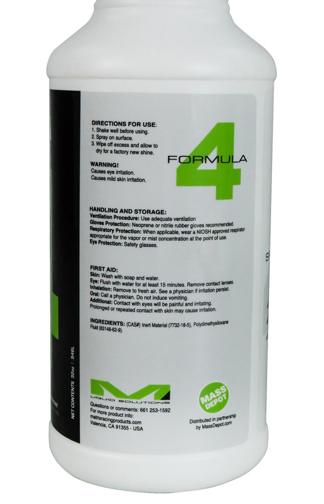 Matrix Liquid Solutions Formula 4 Biodegradable Spray&Shine Detailer 32oz 9 Pack