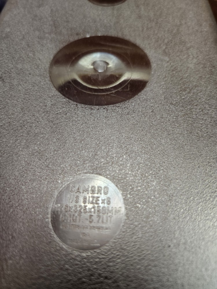 Cambro Pan, 1/3 Clear, Plastic, 6" Deep CW36 For Makeline