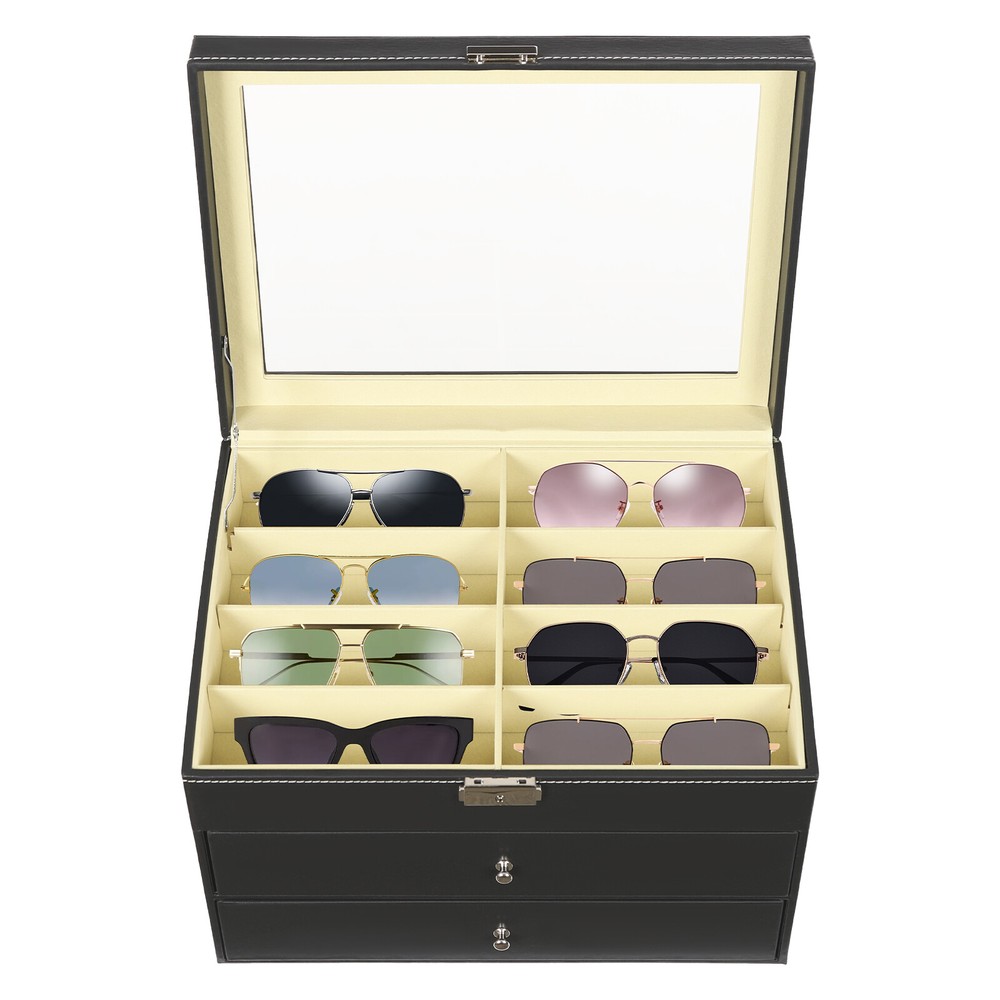 24 Slots Counter Table Sunglasses Glasses Display Storage Display Organizer Box