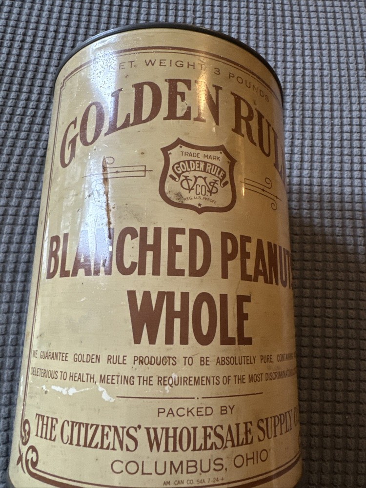 Golden Rule Blanched Peanuts Tin By Canco