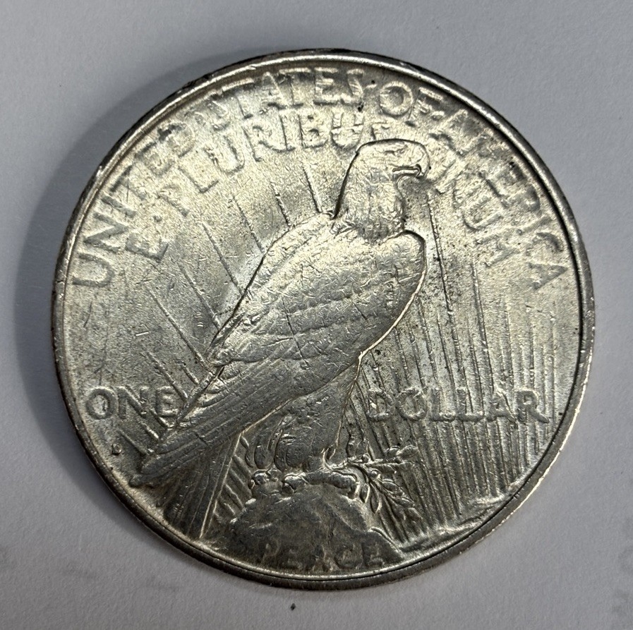 1934-D Peace Silver Dollar AU Almost Uncirculated