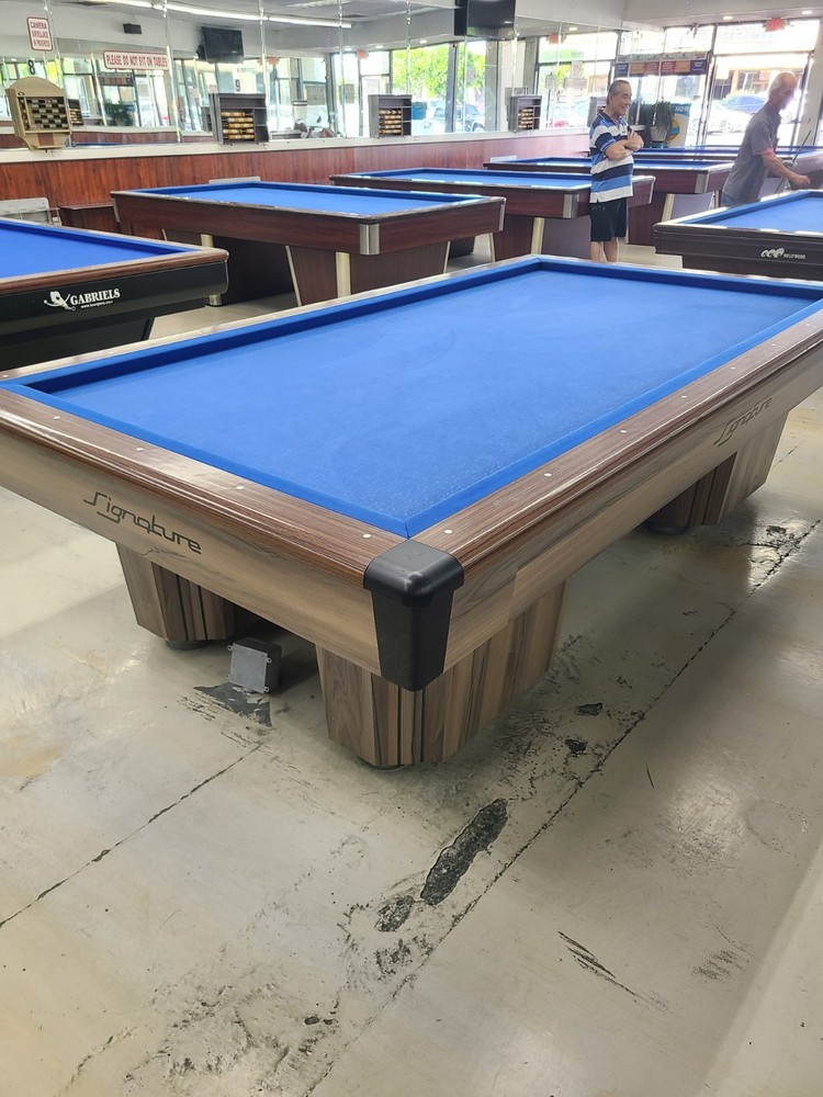 Signature Billiard carom Table with Blue Felt