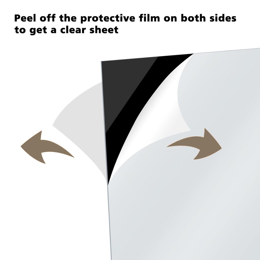Versatile 5x7 Black Plexiglass Sheets - 12 Pack for Easy DIY Projects & Displays
