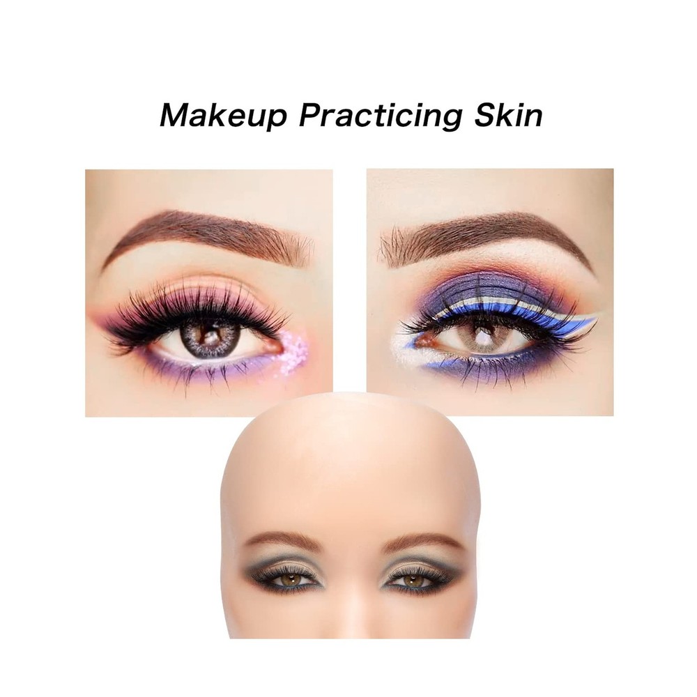 Makeup Mannequin Practice Face Board, Reusable Silicone Makeup Practice Face/...