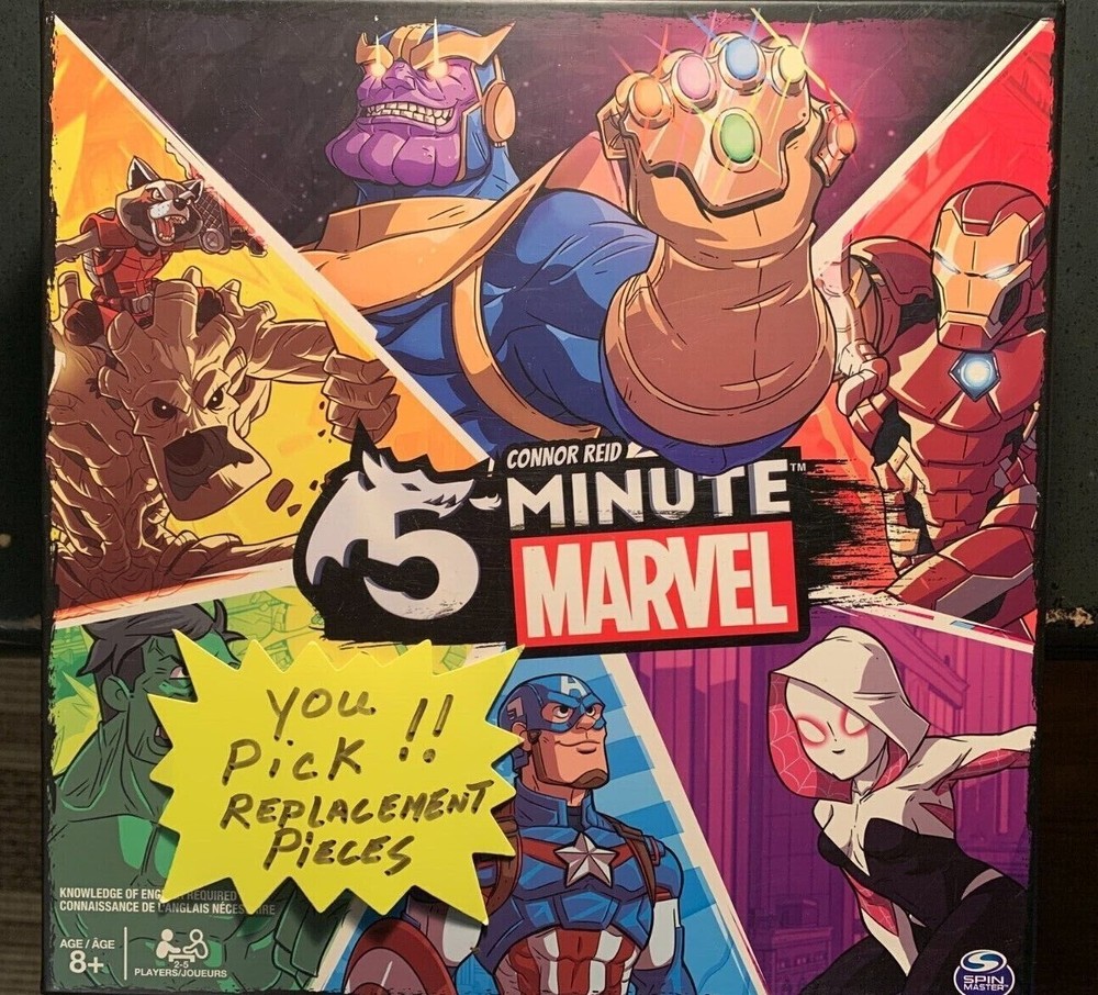 5 Minute Marvel Game Replacement Pieces / Cards YOU PICK 2016