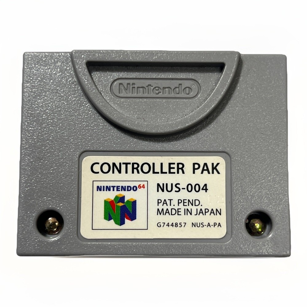 N64 Controller Pak NUS-004 OEM Official Nintendo 64 Memory Card - Tested