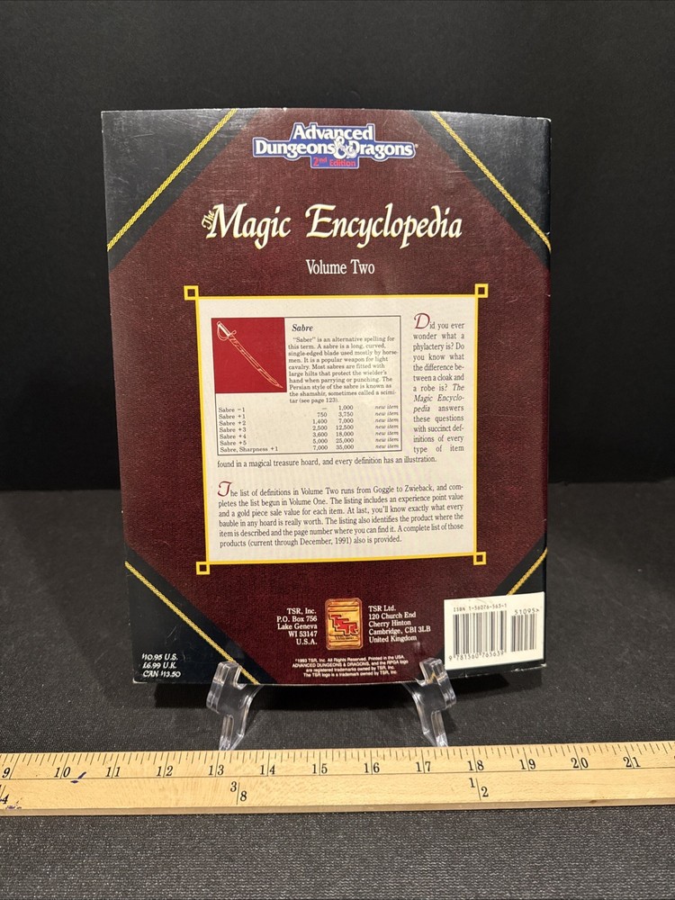 Advanced Dungeons & Dragons 2nd Edition The Magic Encyclopedia (Volume 2) 1993