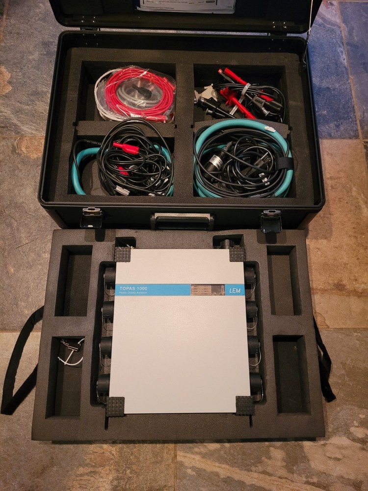 LEM Topas 1000 Power Quality Analyzer Data Logger w/ Current Loops Hard Case
