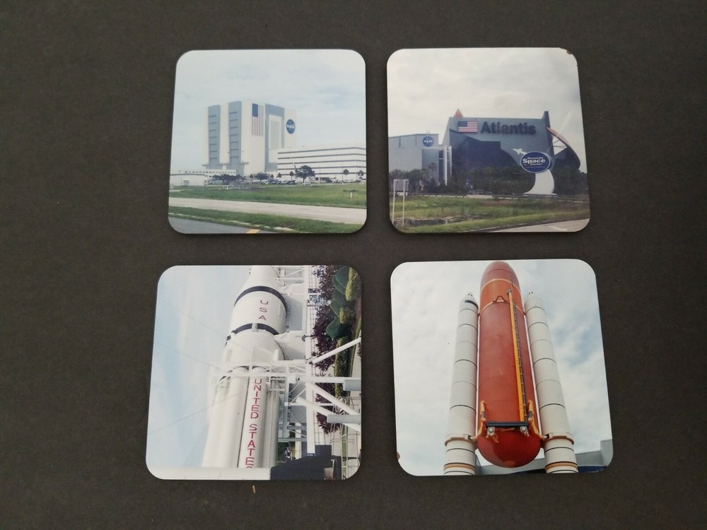 4 - VINTAGE NASA ASTRONAUT COASTERS