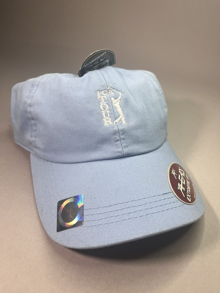 PGA Tour Golf Hat Mens Adjustable Blue Strapback Baseball Cap
