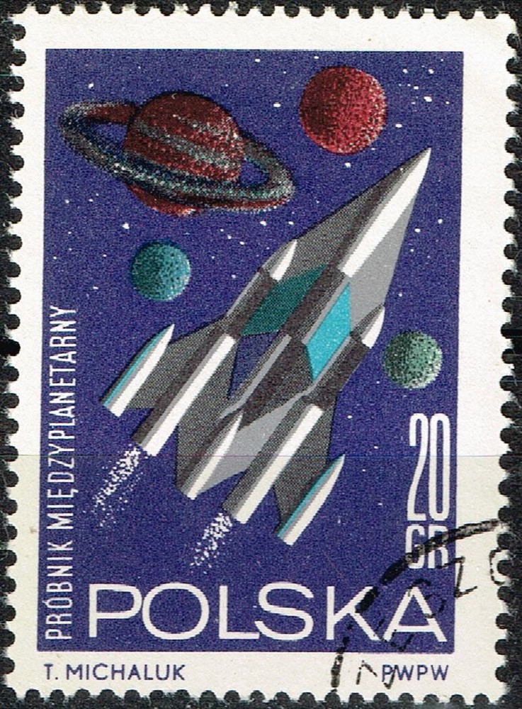Poland Astronomy Soviet Space Planets Exploration stamp 1970 A-16