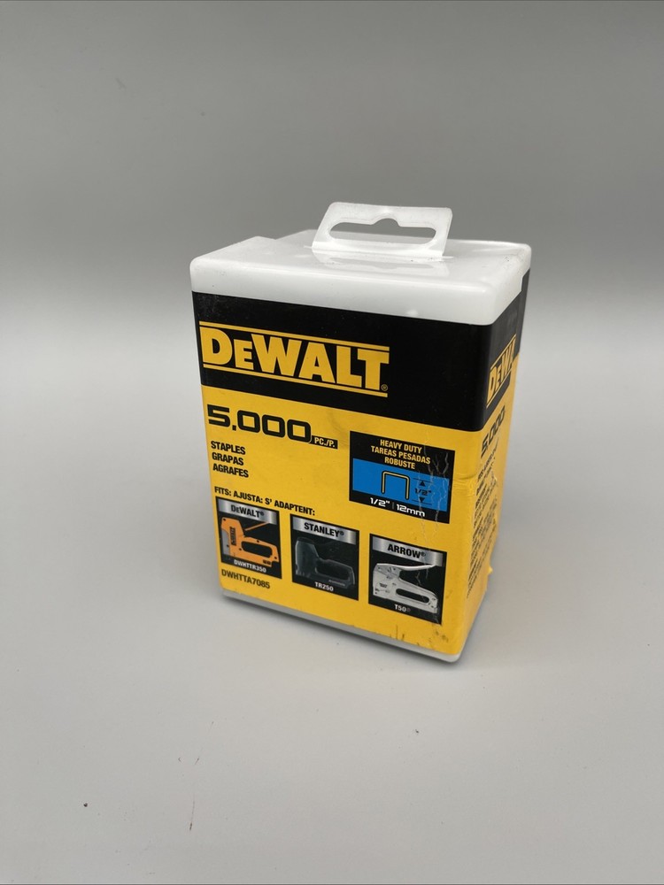 Dewalt 1/2-inch Heavy Duty Staples 5000 Pack New