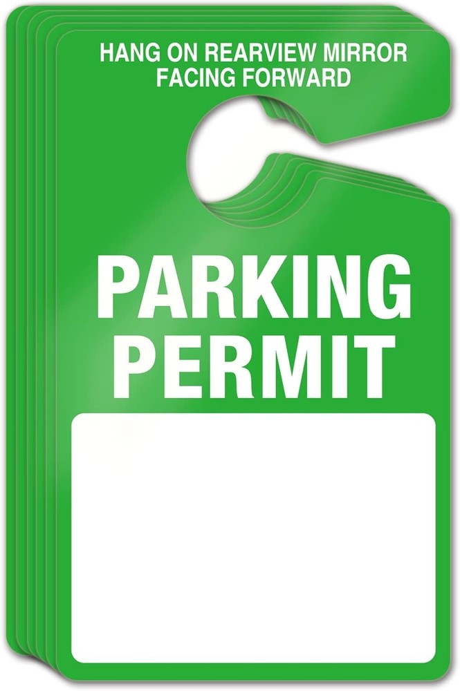Blank Plastic Parking Permit Hang Tags