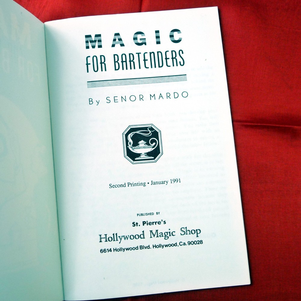 Magic For Bartenders Book - Easy To Do Magic Tricks, Learn 29 Simple Tricks