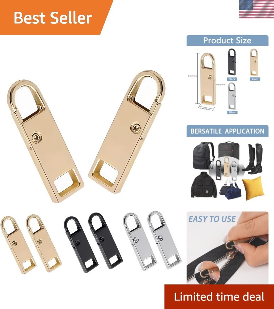Zipper Pull Replacement Metal Zipper Handle Mend Fixer Tab Repair for Luggage...