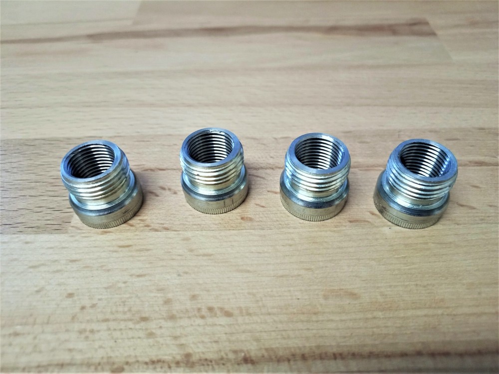 4x Ford Pinto Engine Head Spark Plug insert Adaptors M18 to M14 Thread (Upgrade)