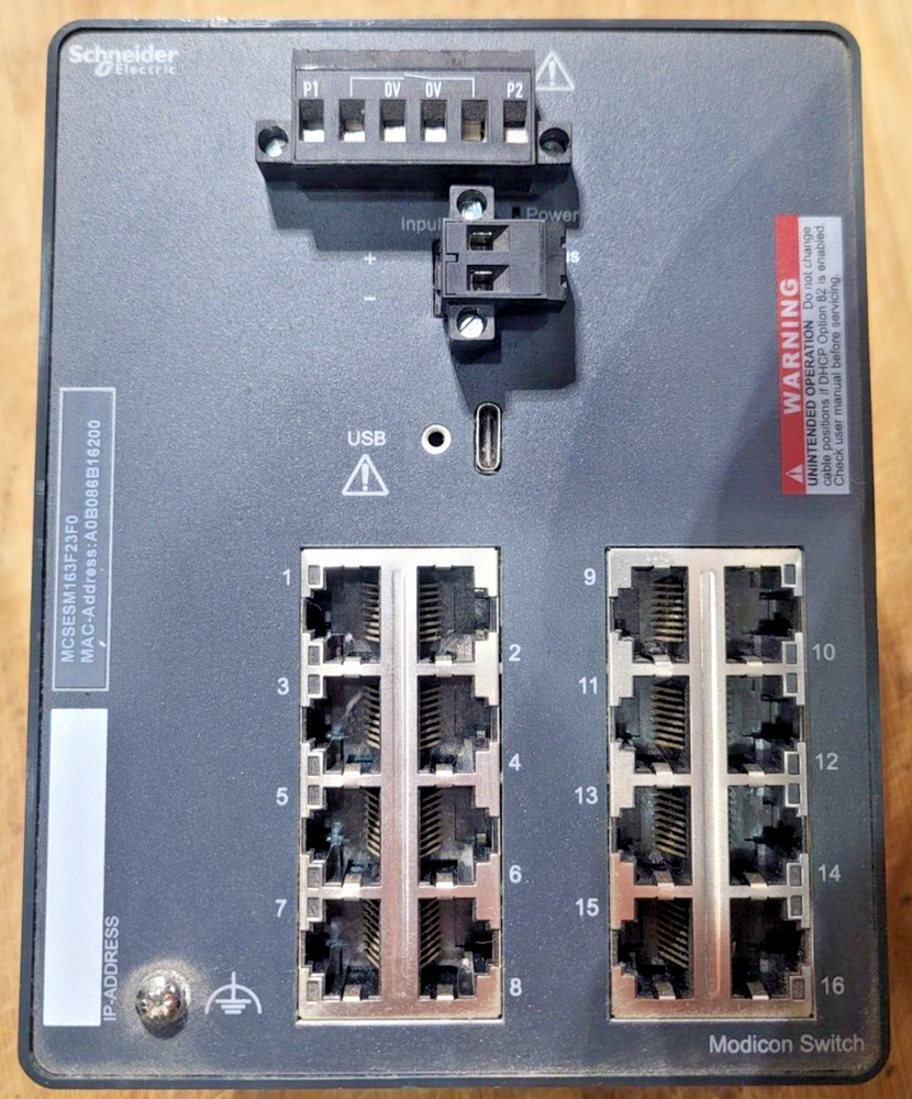 Schneider Electric network switch,Modicon Networking,managed,16p, MCSESM163F23F0