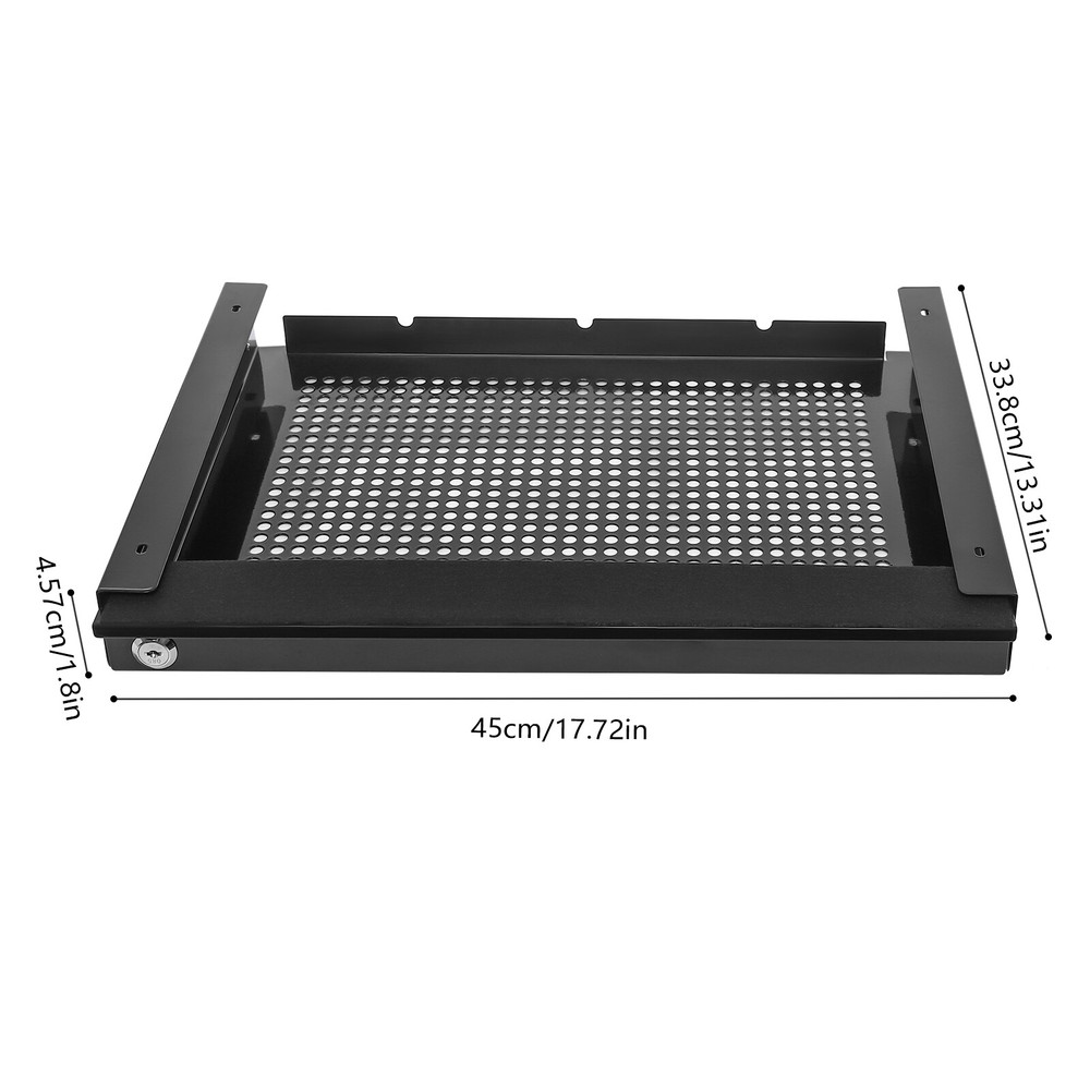 Black Under-Desk Drawer Storage Organizer for Standing Desks Pull-out Drawer