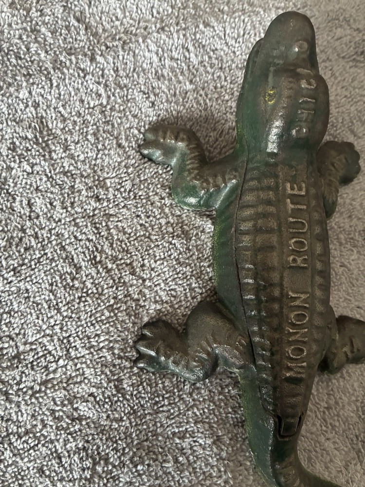 Cast Iron Monon Route Alligator Match Holder