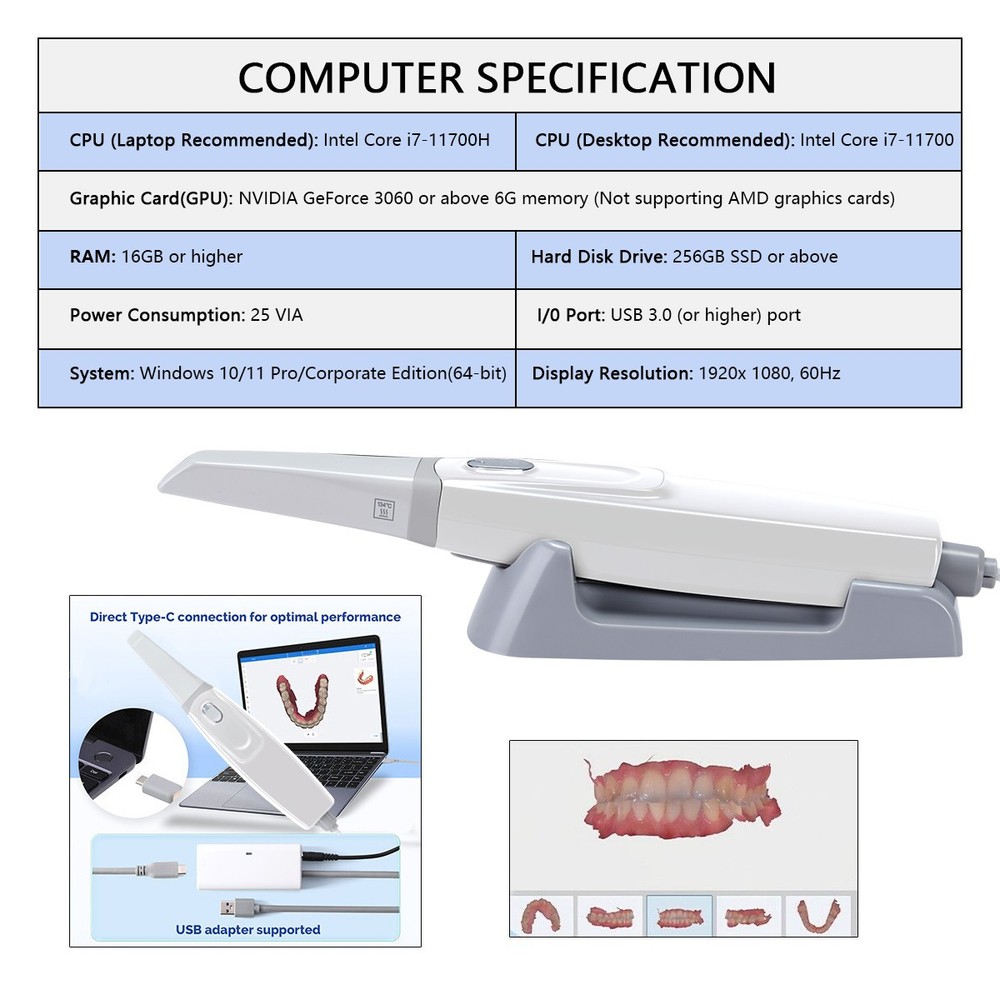 Digital Intraoral Dental Scanner + USB Cable