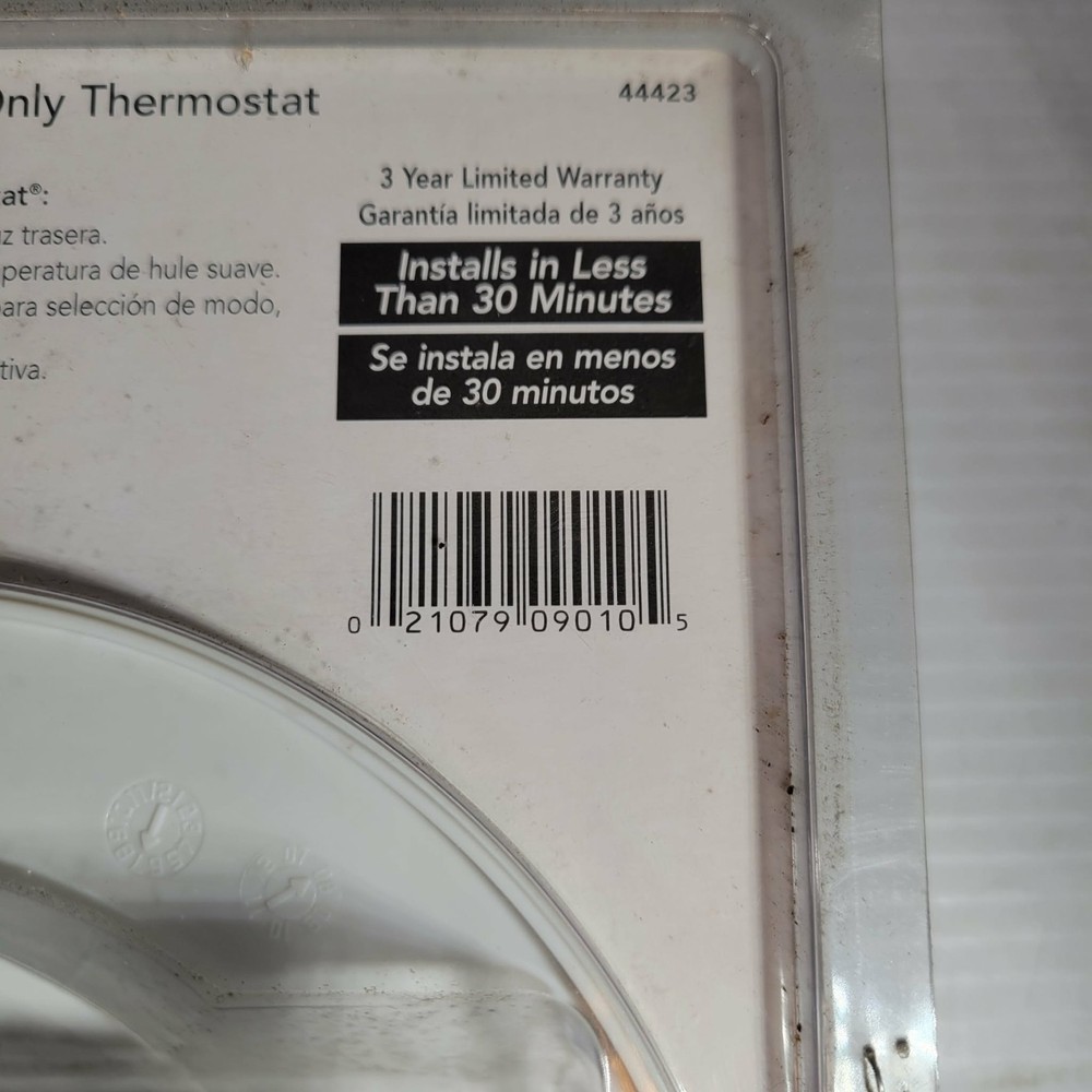Lux Easy Temp THC15 Heating Cooling Mechanical Thermostat Lighted Display