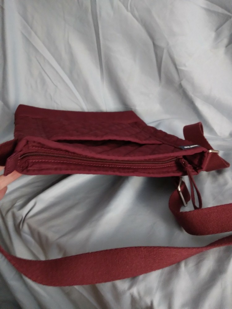 Lands' End Quilted Purse Mulberry Adjustable Strap Excellent Condition