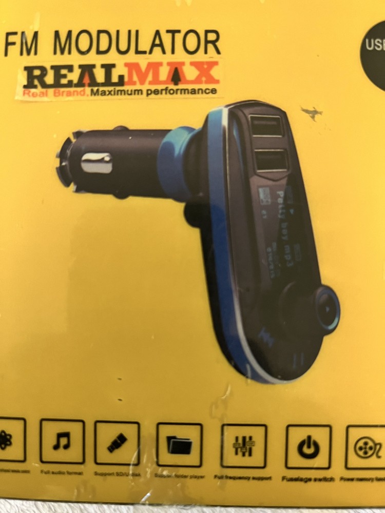 REALMAX® Car FM Radio Universal Transmitter Modulator With LED Display Dual USB