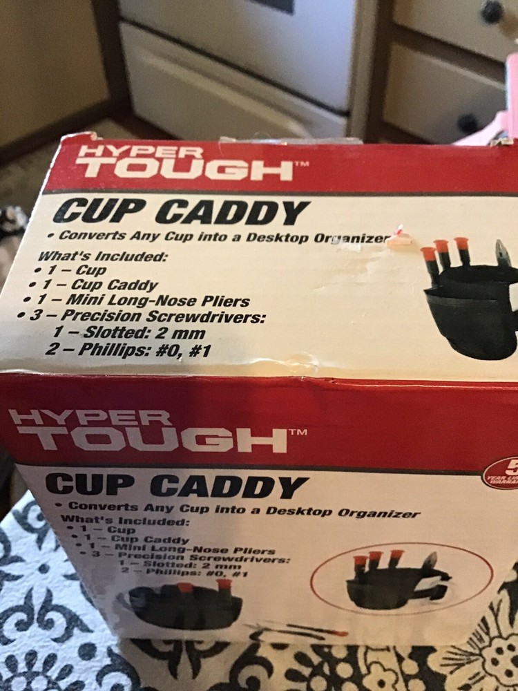 New Hyper Tough Cup Caddy Desktop Organizer ( Cup & Tools Included )