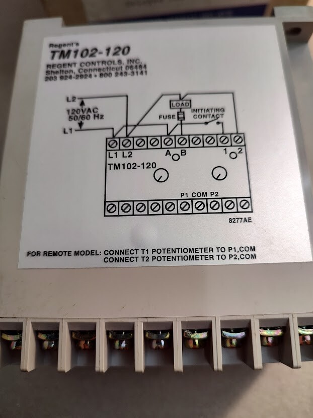 REGENT CONTROLS TM 102-120 ALL-SOLID-STATE ONE-SHOT TIMER NEW IN BOX