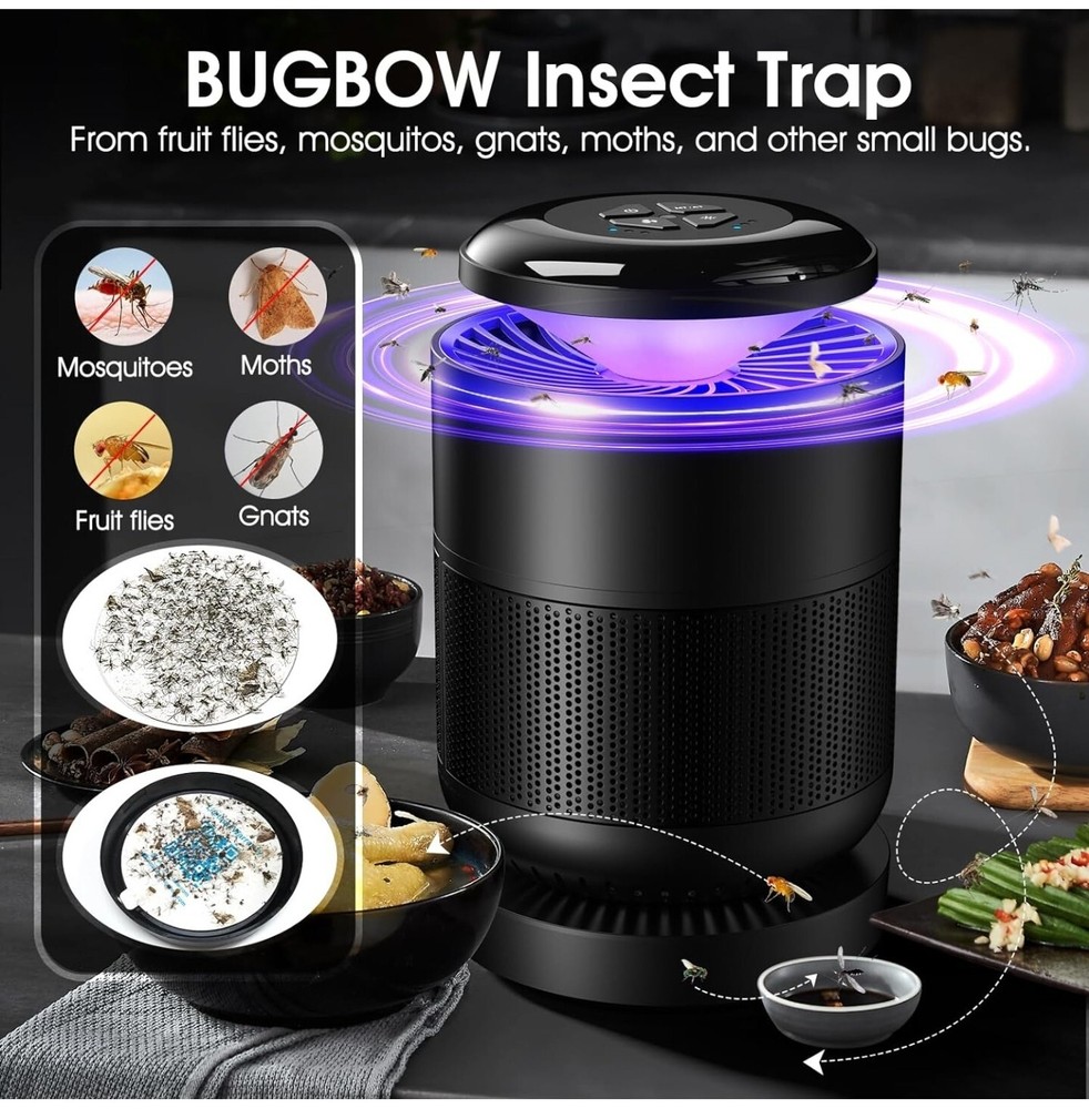Fly Trap Indoor, Bug Light Trap Indoor, Remote Control Fruit Fly Trap, Gnat