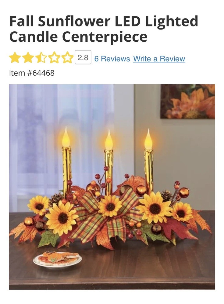 Sunflower Candle Centerpiece