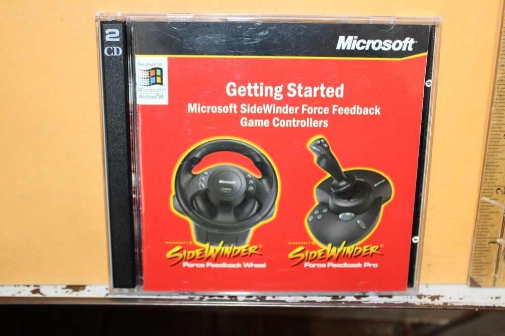 1998 Microsoft Getting Started SideWinder Force Game Controllers Wheel Pro