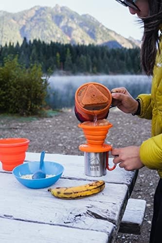 Collapsible coffee drip filter for camping