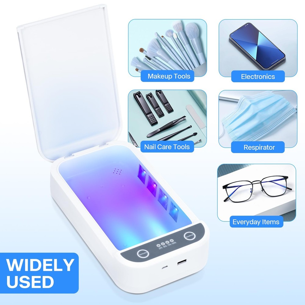 Nail Tool Sterilizer with Blue Light,Portable USB Sterilizer For Nail Tools N...