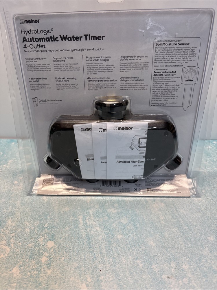 Melnor Hydrologic Automatic 4-Outlet Programmable Water Timer 821145 NEW