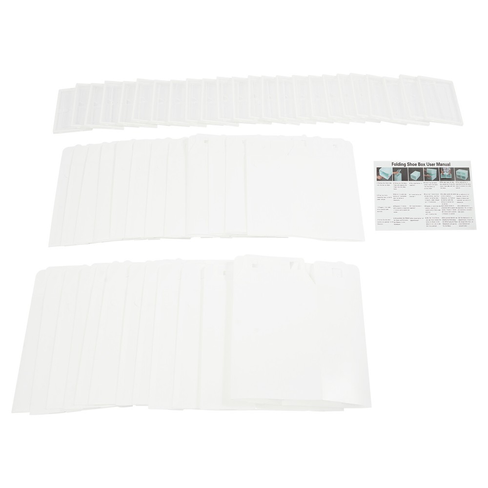 24pcs Shoe Storage Box Shoes Case Transparent Stackable Shoe Organizer Container