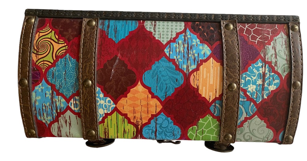 mini trunk with leather straps