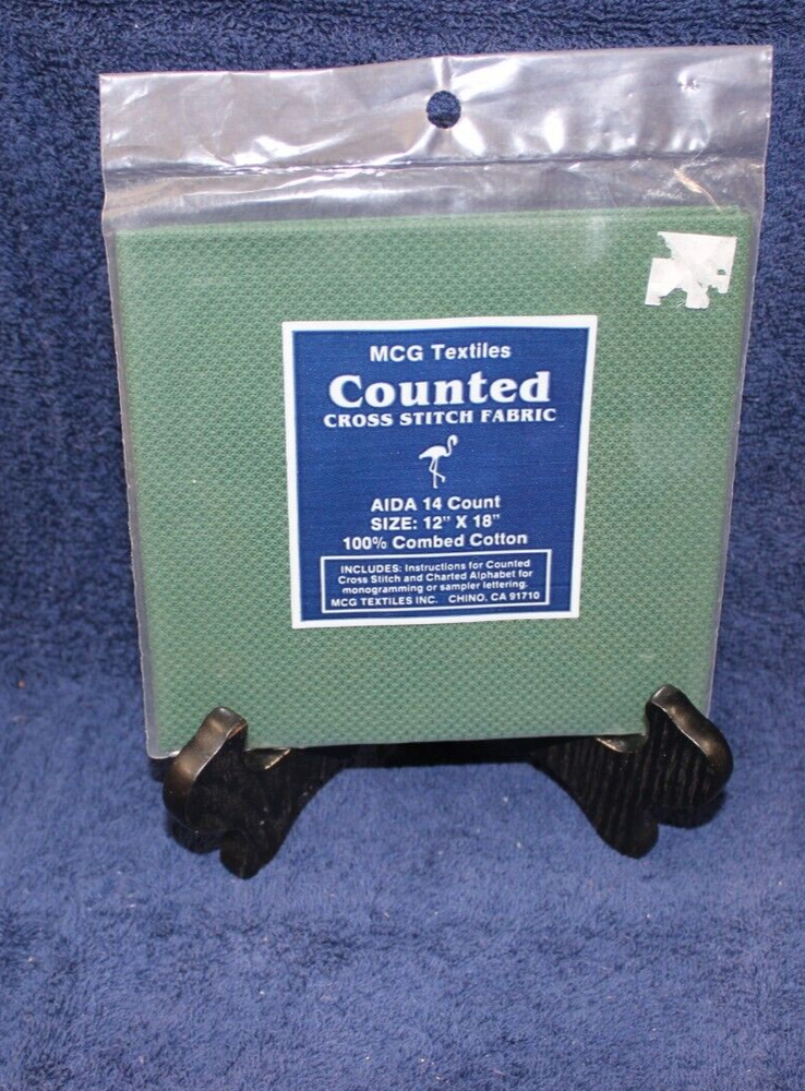 MCG Textiles 14 Count Cross Stitch Fabric - DK Green