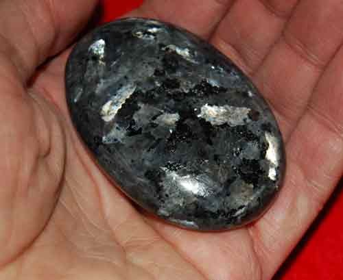 Larvikite Soap-Shaped Palm Stone #4