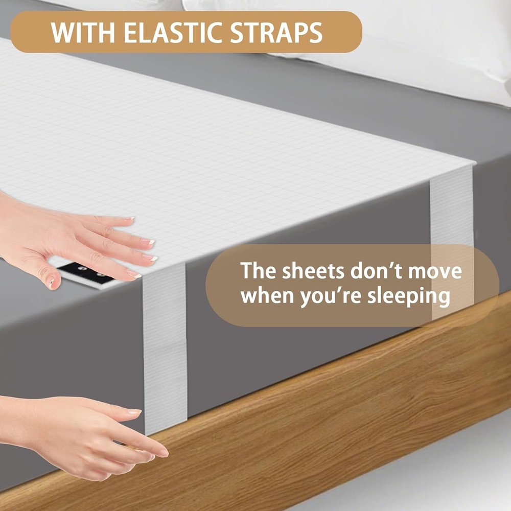 Grounding Sheets for Queen Size Bed, Grounding Bed Sheets with 10% Silver Fib...