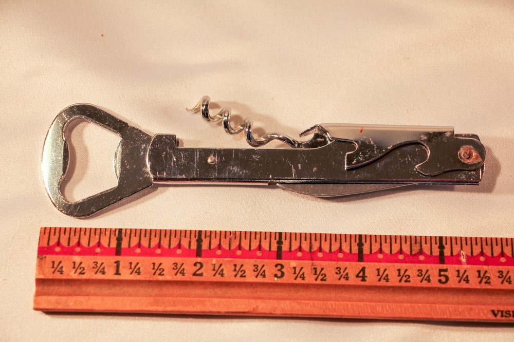 Vintage Multi tool corkscrew bottle opener knife