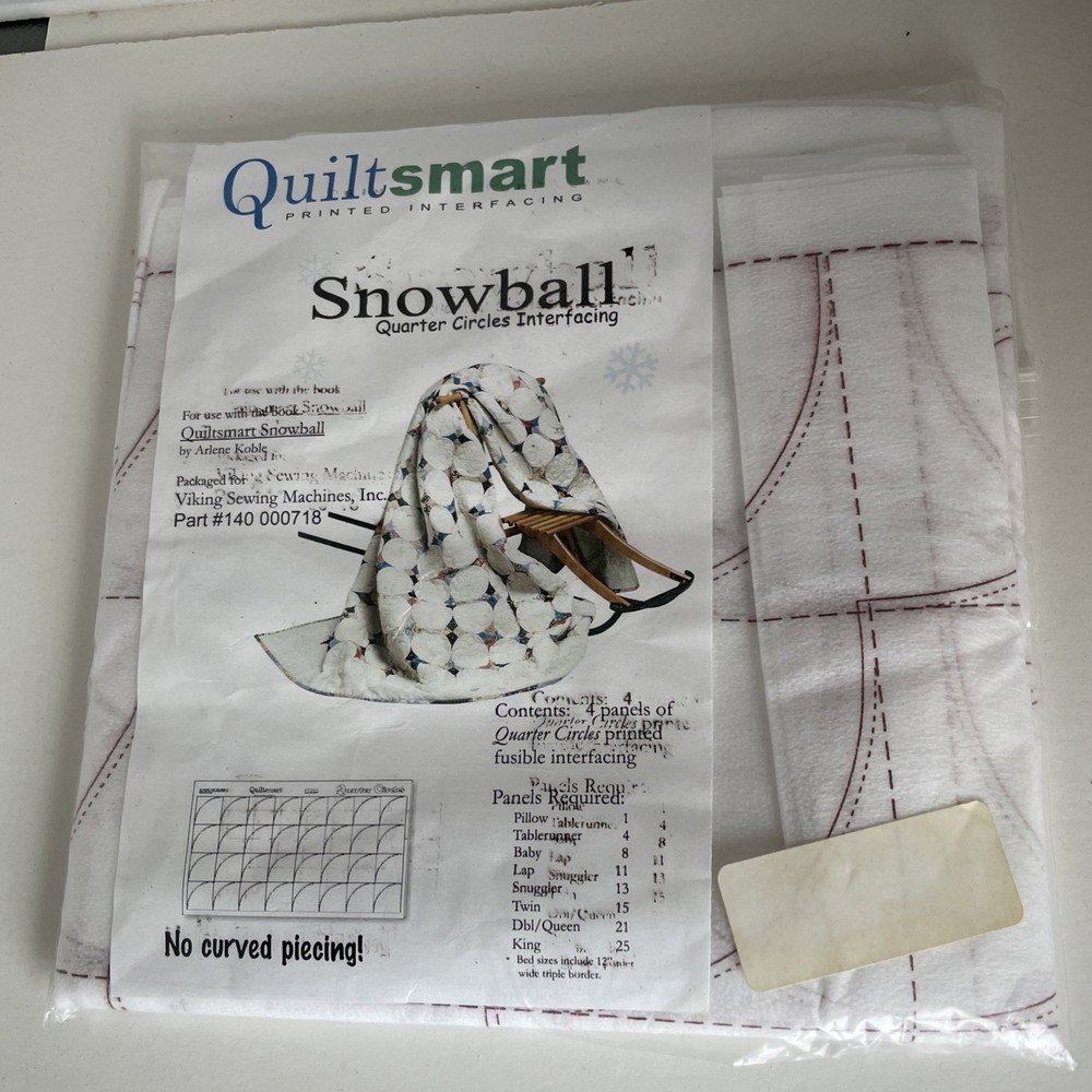 QuiltSmart Printed Interfacing Snowball Arlene Koble