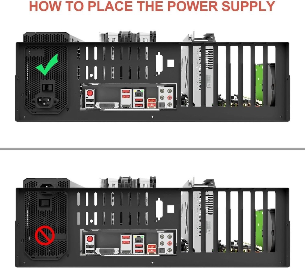 Open Chassis Computer Rack for ATX/M-ATX/ITX - Efficient Heat Dissipation