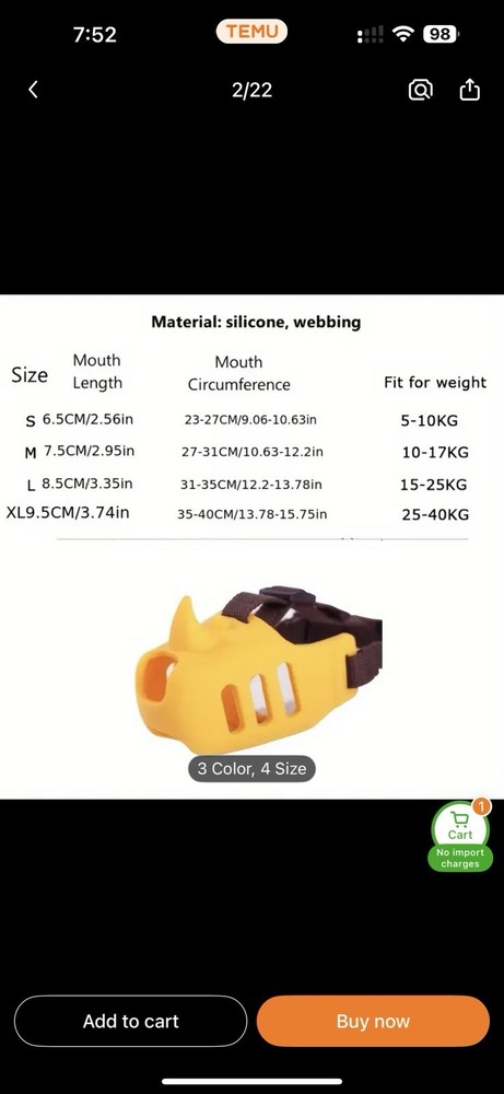 Dog Muzzle, Soft Muzzle for Small Medium Dogs Poodle Dachshund, Breathable Si...