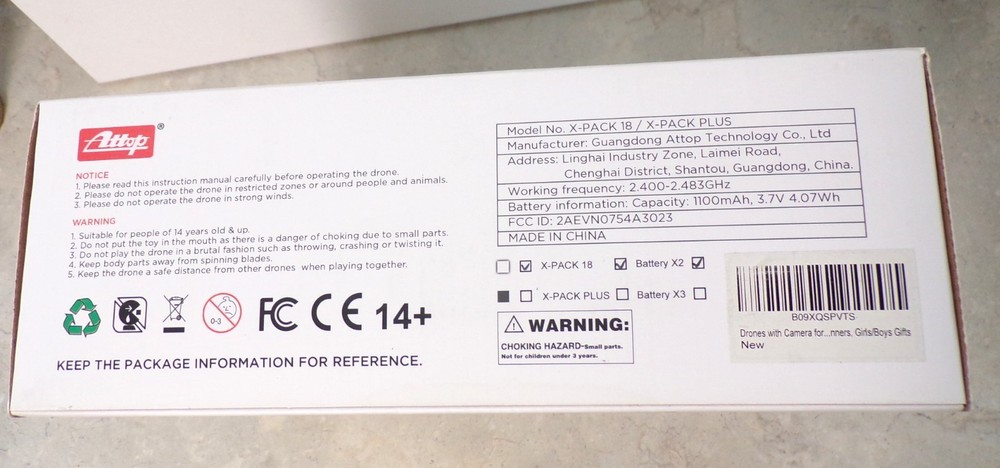 Attop X-Pack 18 Camera Drone