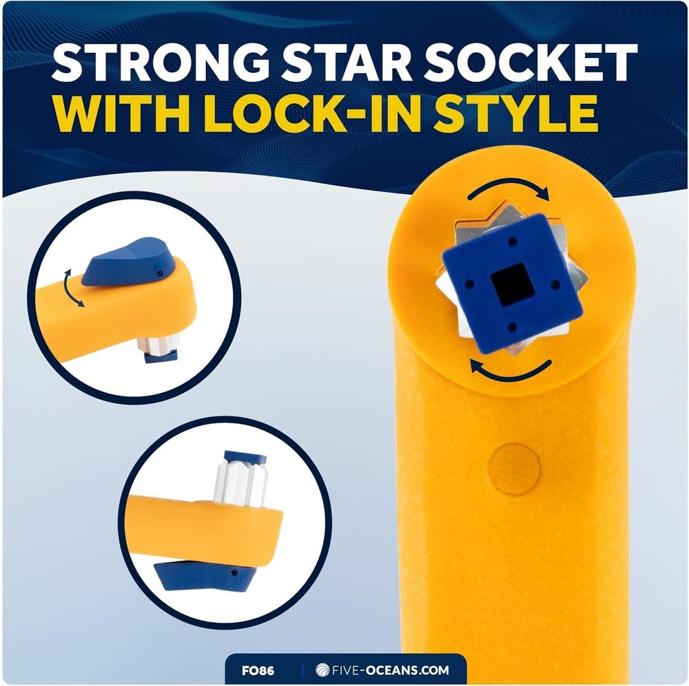 High Visibility 8" Sailboat Winch Handle - Lightweight & Reliable Performance