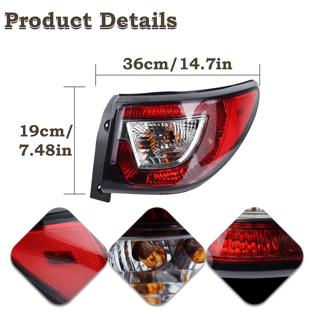 KAMDKI Right Passenger Side Tail Light Assembly