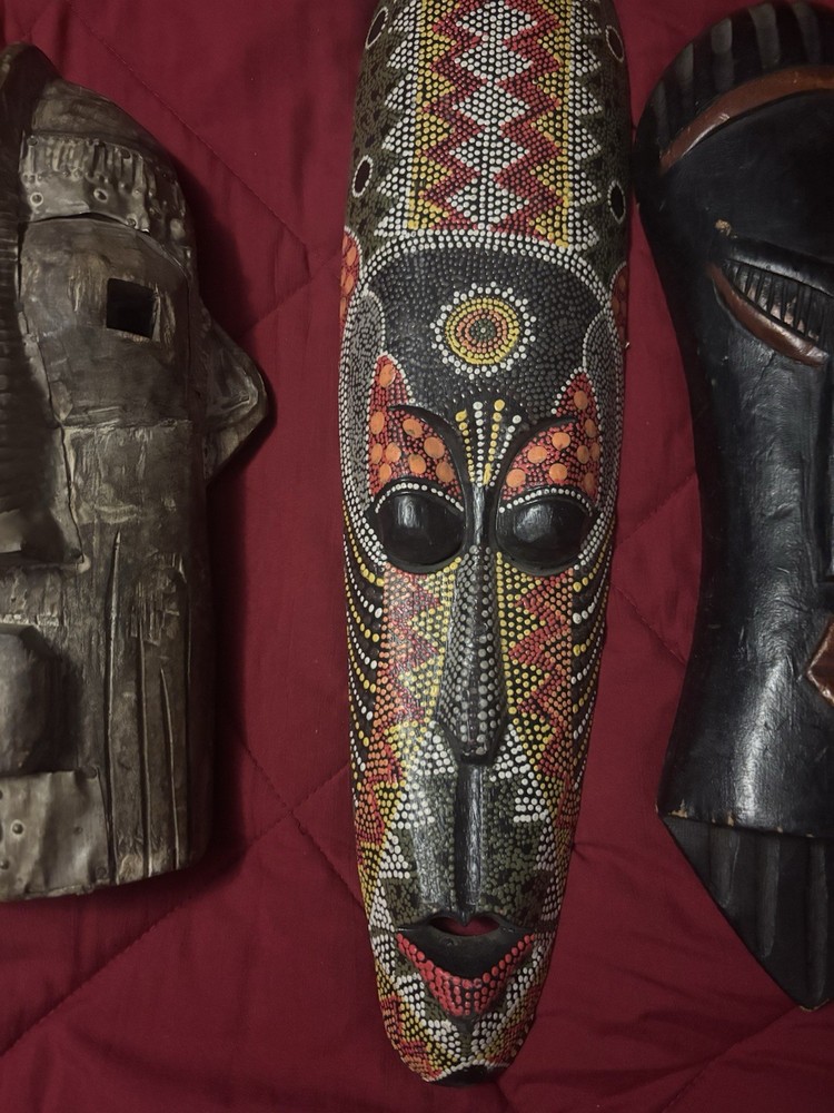 Hand Carved Ceremony Mask From Ghana