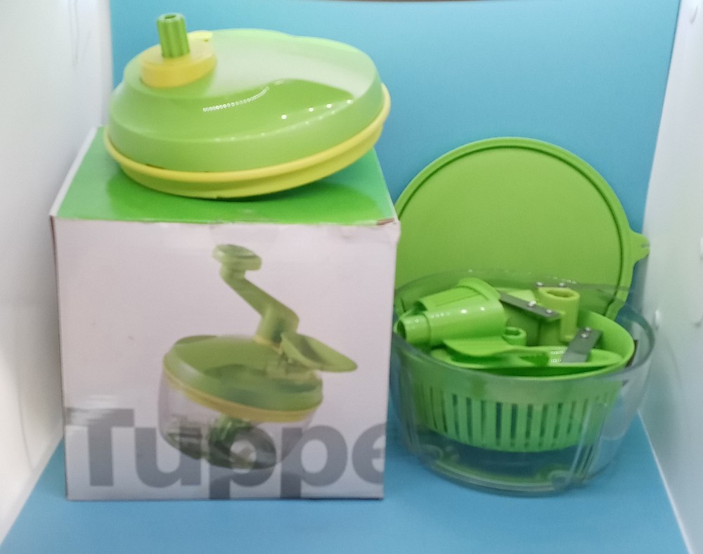 Tupperware Quick Chef Pro System Manual Food Processor - Green